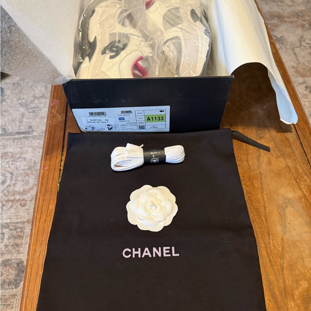 Chanel Black and White Athletic Shoes - Picture 6 of 6